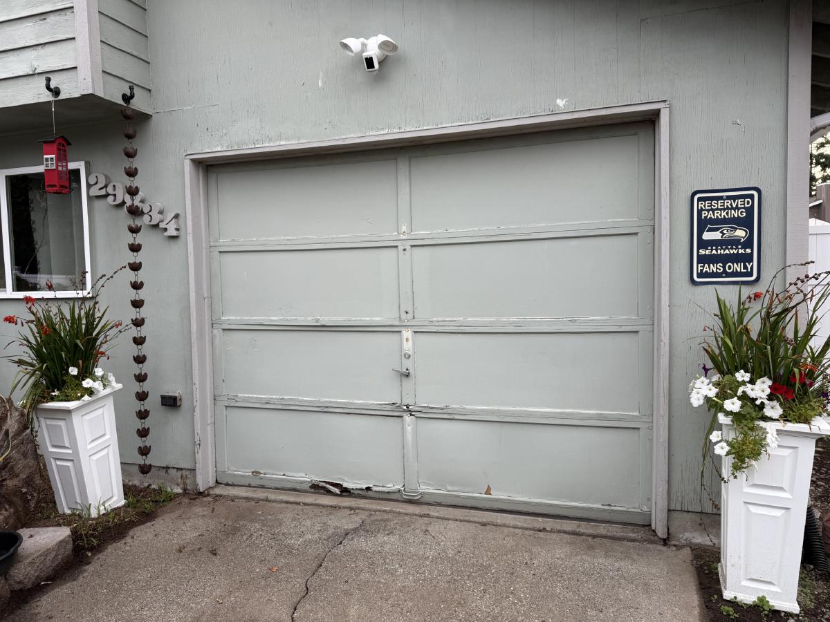 Residential Projects lsd before garage upgrade 9 x 7 wayne dalton 9100 carriage style deco hardware auburn wa