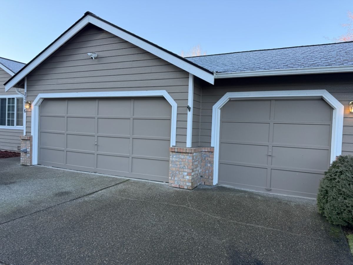 lsd before garage upgrade clopay model 9203 16 x 7 and 8 x 7 graham wa