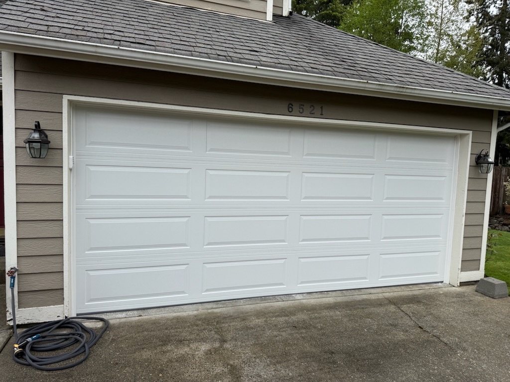 after garage door upgrade hormann 16 x 7 3400 long panel university place wa