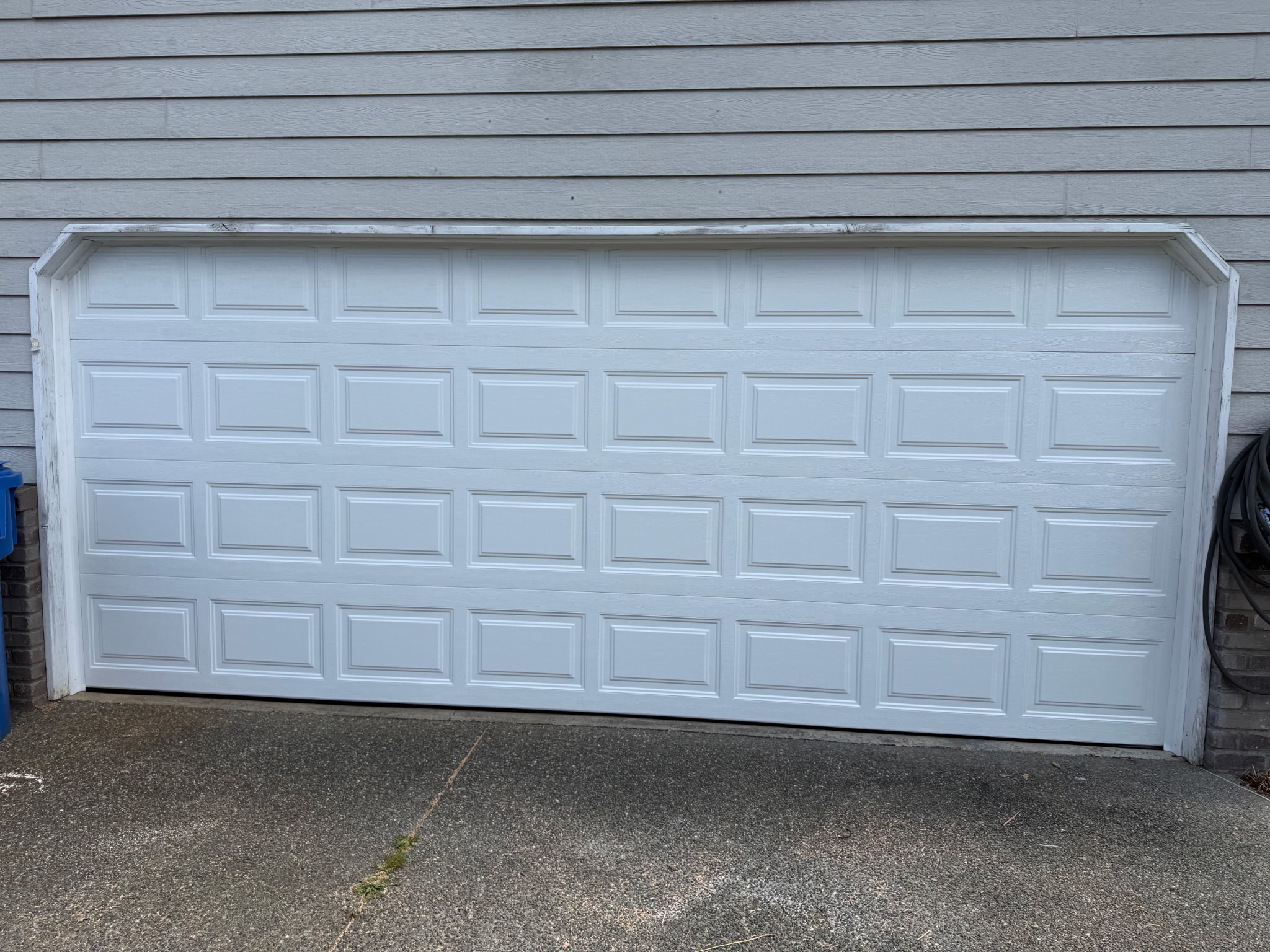 after garage door upgrade clopay 9200 16 x 7 solid white spanaway wa