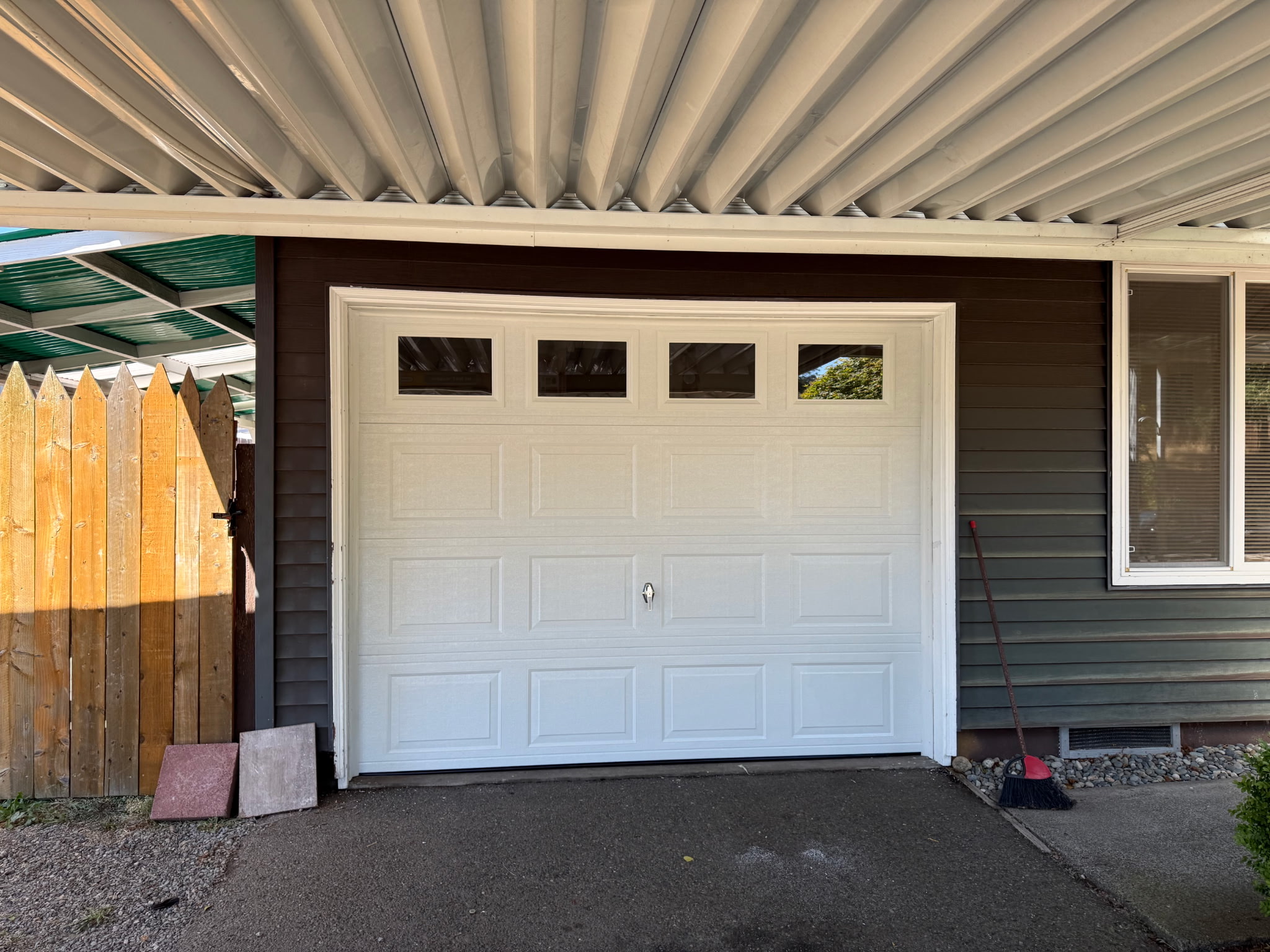 after garage door upgrade wayne dalton 9100 9 x 7 with glass olympia wa