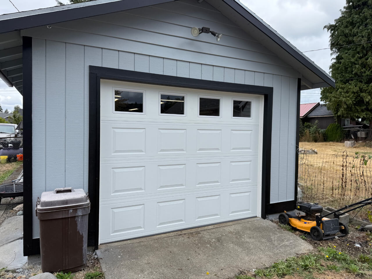 after garage door upgrade hormann 9 x 7 3400 with glass carbonado wa