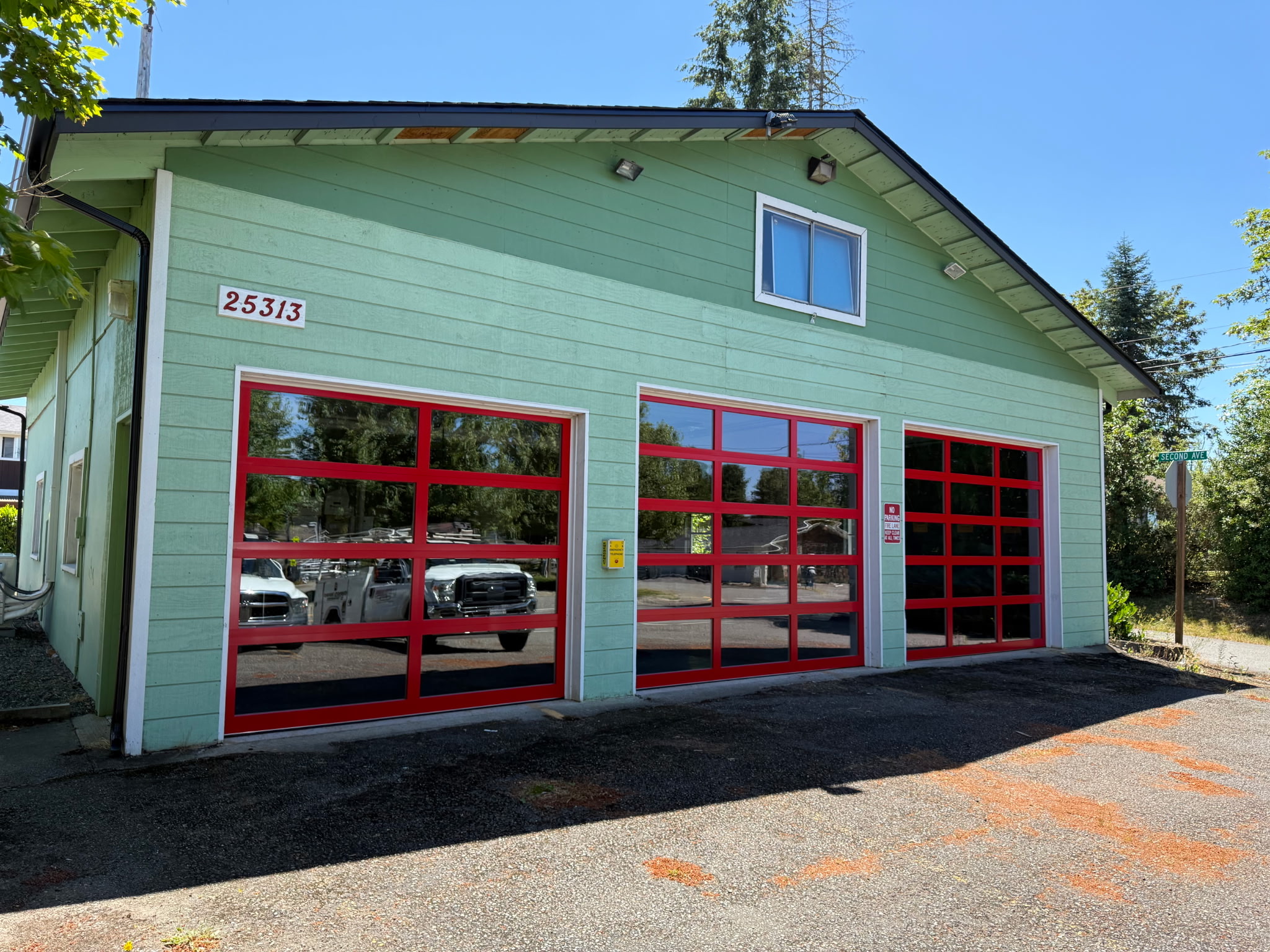 fire department commercial garage doors glass | fire door drop testing